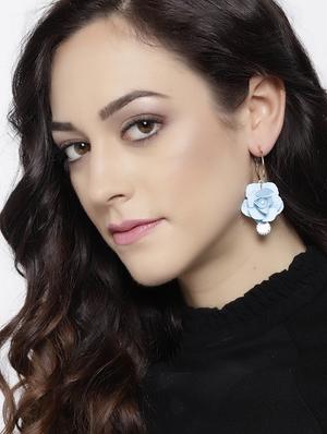 blue brass drop earring - 15932893 - Standard Image - 3