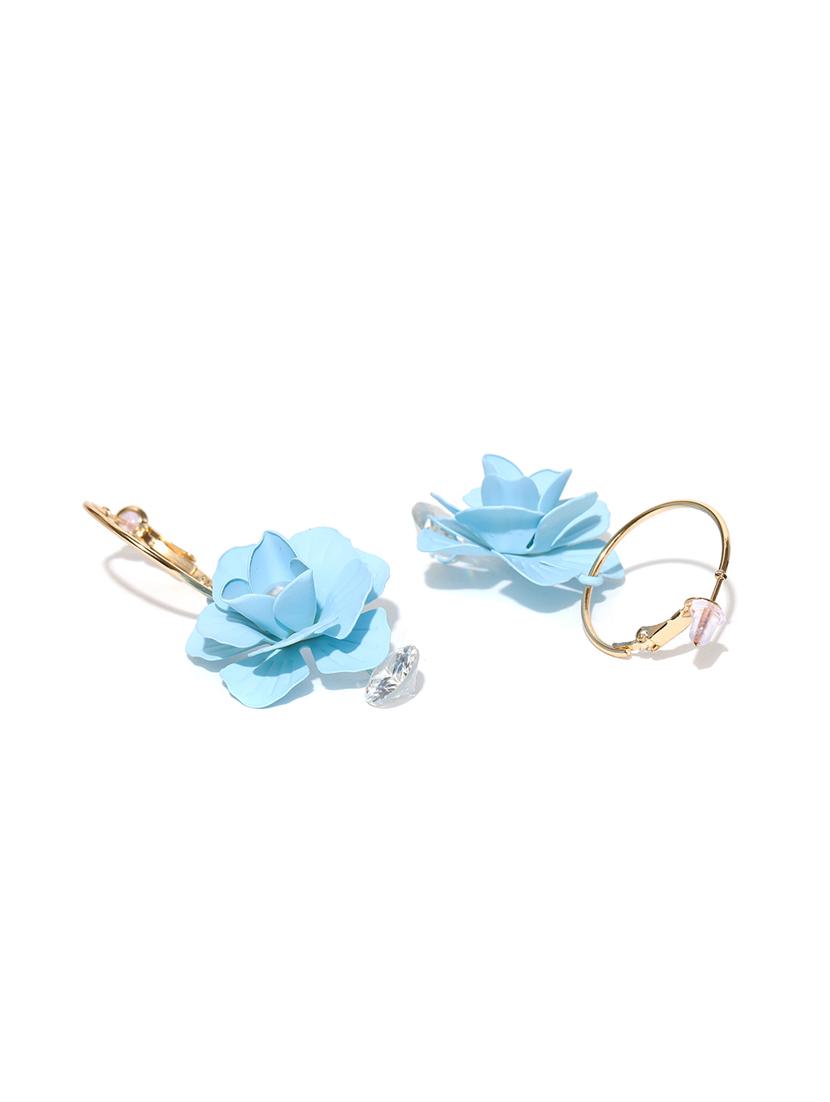 blue brass drop earring - 15932893 - Zoom Image - 2