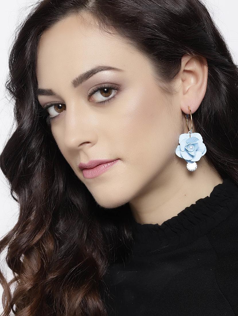 blue brass drop earring - 15932893 - Zoom Image - 3