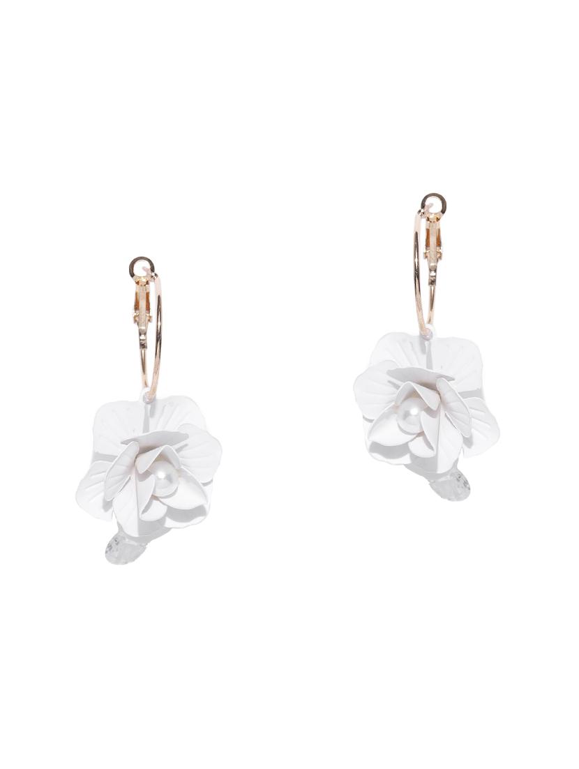 white brass drop earring - 15932895 - Zoom Image - 1