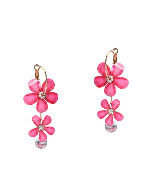 pink brass drop earring - 15932901 - Standard Image - 1