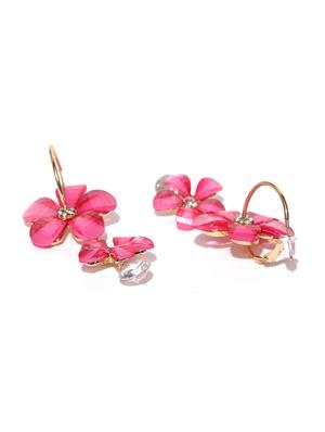 pink brass drop earring - 15932901 - Standard Image - 2