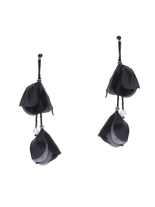 black brass drop earring - 15932907 - Standard Image - 1