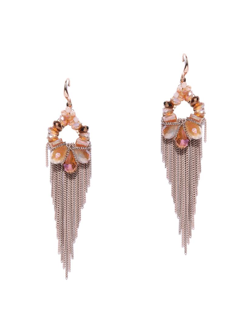 brown brass drop earring - 15932911 - Zoom Image - 1