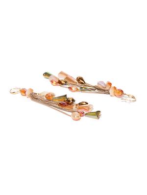 gold brass drop earring - 15932915 - Standard Image - 2