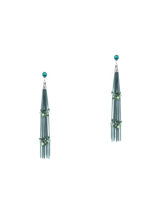 green brass drop earring - 15932932 - Standard Image - 1