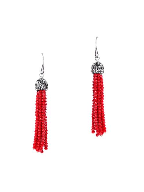 red brass drop earring - 15932936 - Standard Image - 1
