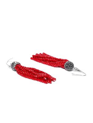 red brass drop earring - 15932936 - Standard Image - 2