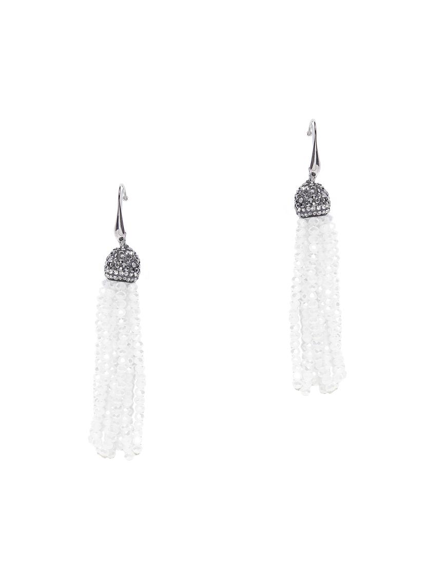 white brass drop earring - 15932937 - Zoom Image - 1