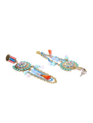 multi colored brass drop earring - 15932973 - Standard Image - 2