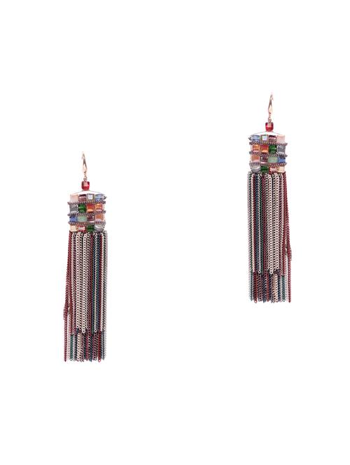 multi colored brass drop earring - 15932984 - Standard Image - 1