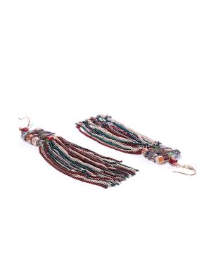multi colored brass drop earring - 15932984 - Standard Image - 2