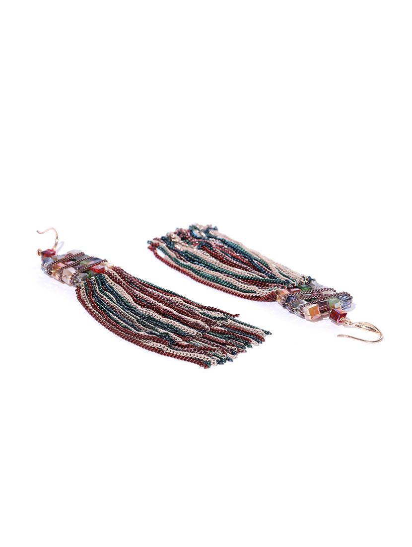 multi colored brass drop earring - 15932984 - Zoom Image - 2