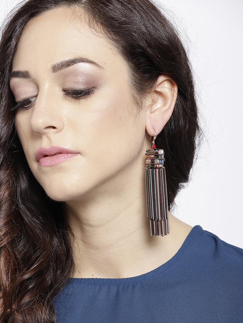 multi colored brass drop earring - 15932984 - Zoom Image - 3