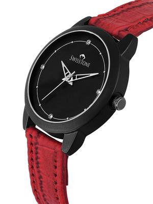 swisstone bk342-blk-red round dial analog watch - 15933009 - Standard Image - 2