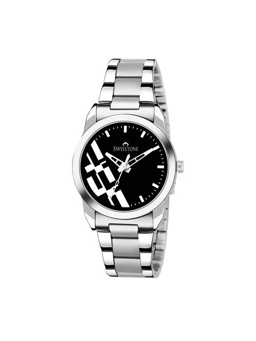 swisstone swss399-blk-ch round dial analog watch - 15933021 - Standard Image - 1