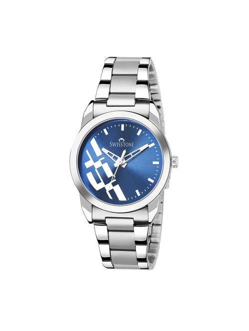 swisstone swss399-blu-ch round dial analog watch - 15933022 - Very Small Image - 1