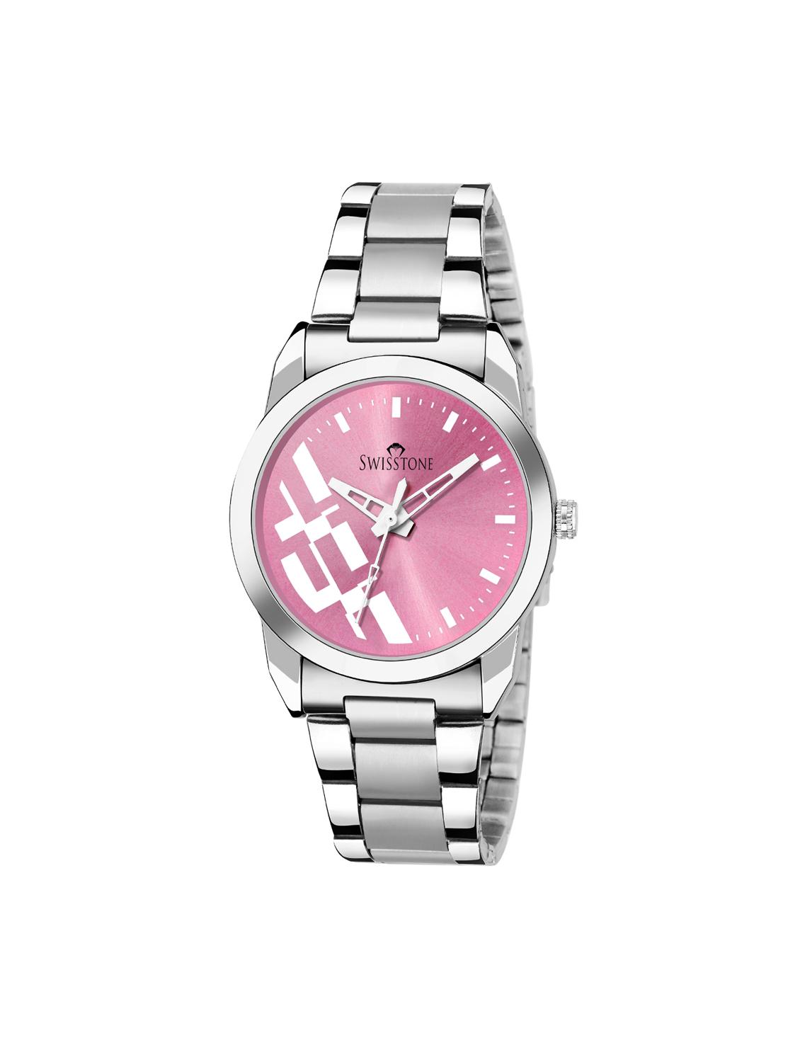 swisstone swss399-pnk-ch round dial analog watch - 15933023 - Zoom Image - 1