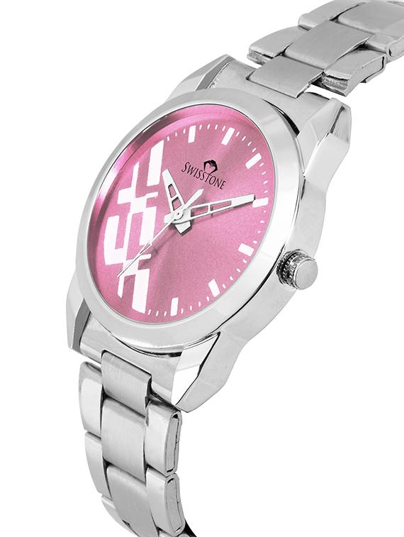 swisstone swss399-pnk-ch round dial analog watch - 15933023 - Zoom Image - 2