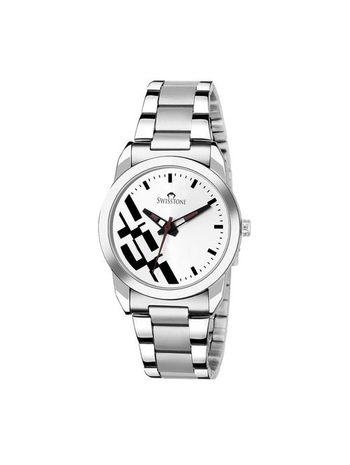 swisstone swss399-wht-ch round dial analog watch - 15933024 - Standard Image - 1