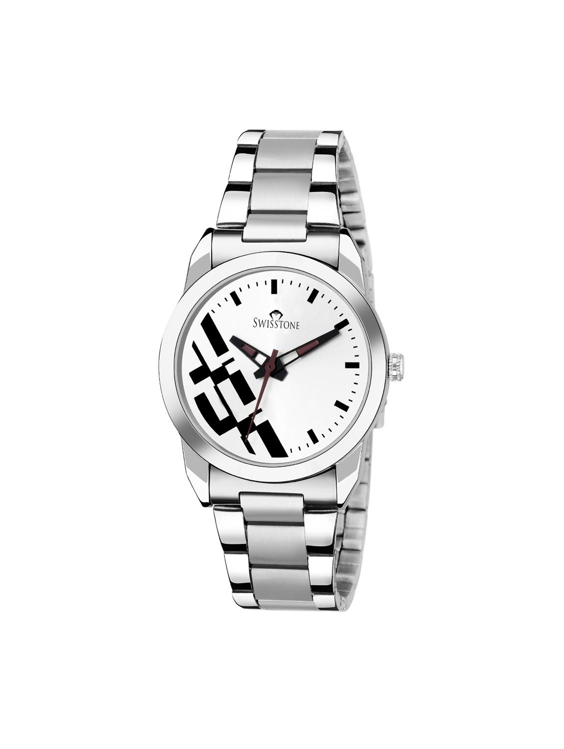 swisstone swss399-wht-ch round dial analog watch - 15933024 - Zoom Image - 1