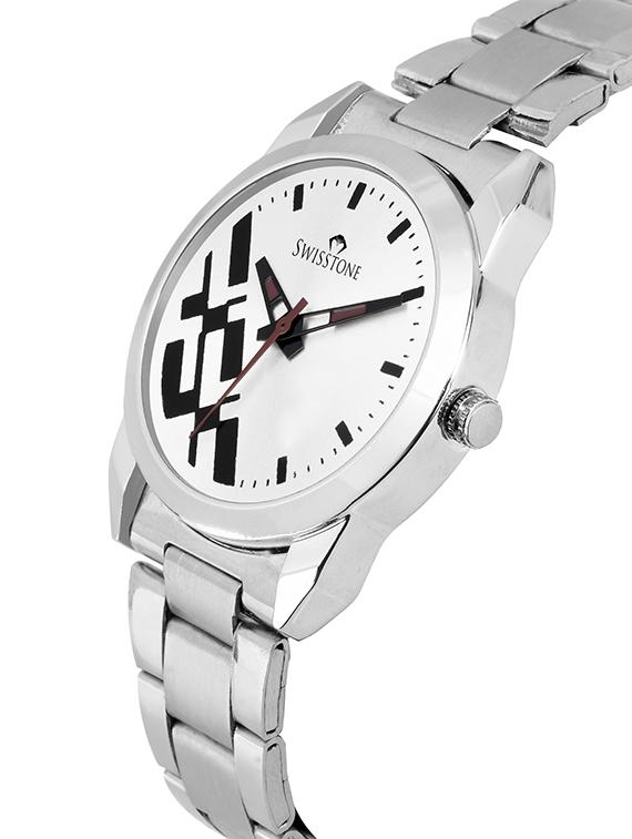 swisstone swss399-wht-ch round dial analog watch - 15933024 - Zoom Image - 2