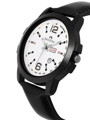 swisstone g285-wht-blk round dial analog watch - 15933035 - Standard Image - 2