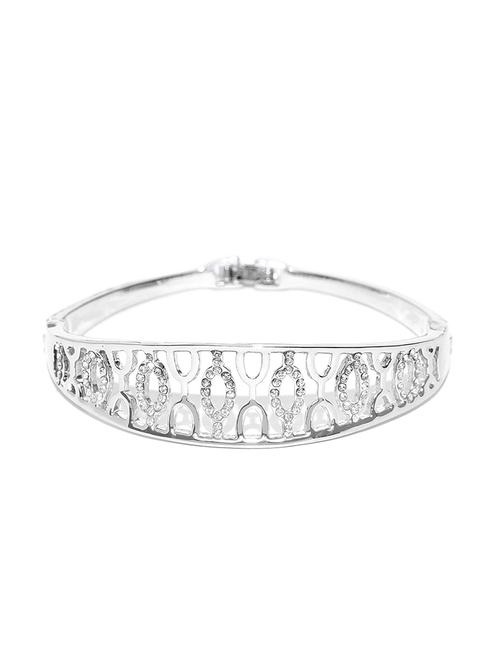 silver metal bangle bracelet - 15933186 - Standard Image - 1