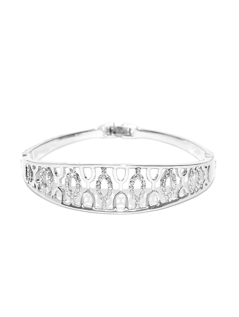 silver metal bangle bracelet - 15933186 - Zoom Image - 1