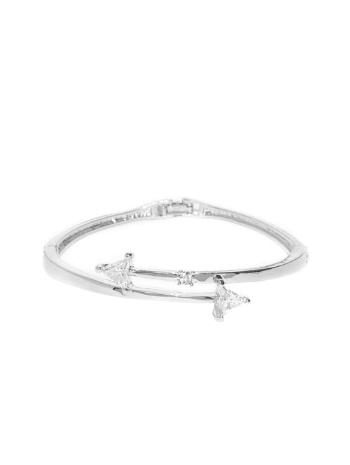 silver metal bangle bracelet - 15933191 - Standard Image - 1