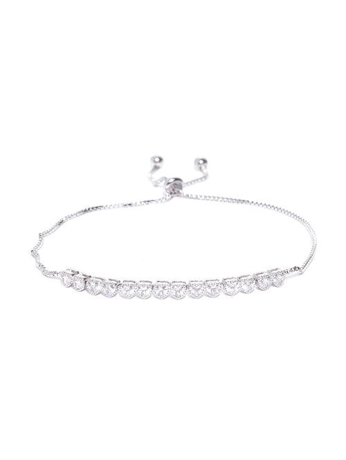 silver metal bangle bracelet - 15933198 - Standard Image - 1