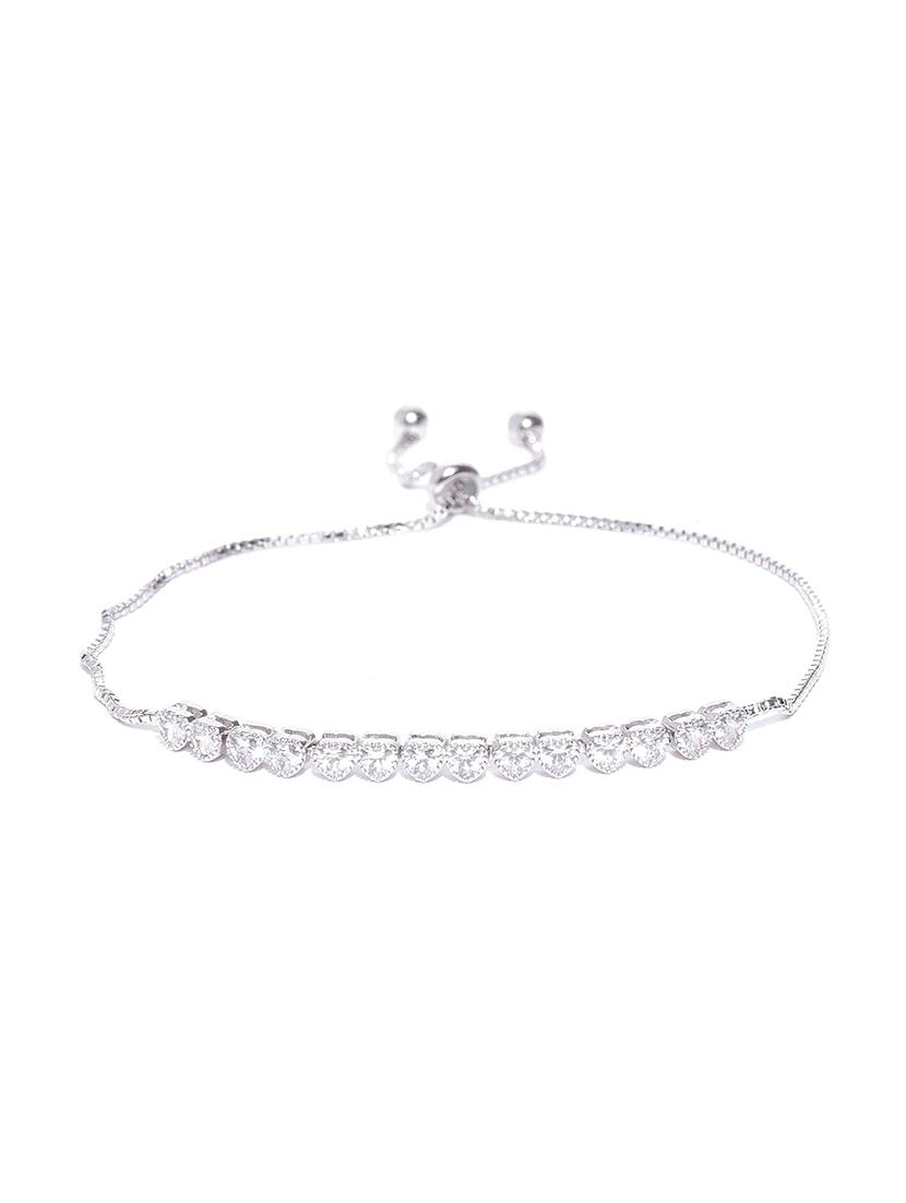 silver metal bangle bracelet - 15933198 - Zoom Image - 1