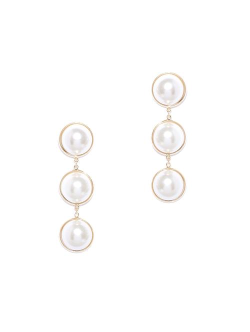 gold brass drop earring - 15933209 - Standard Image - 1