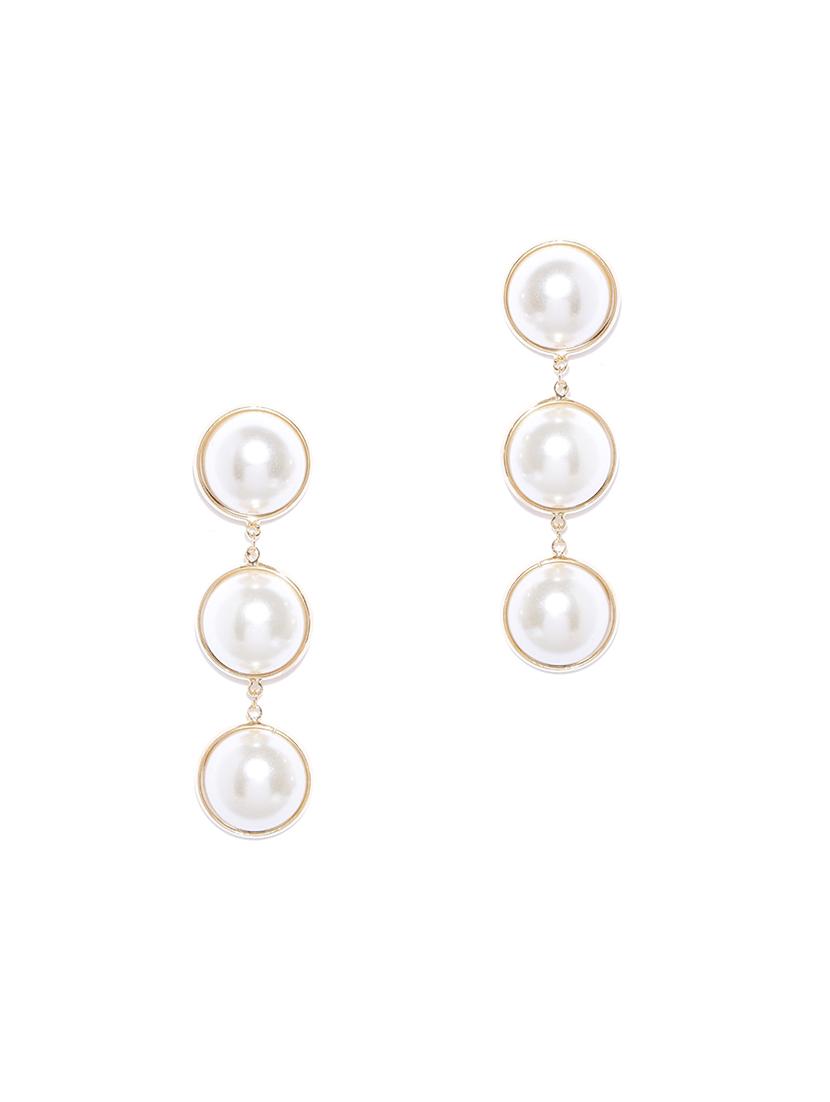 gold brass drop earring - 15933209 - Zoom Image - 1