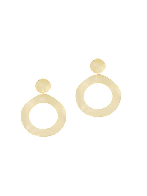gold brass drop earring - 15933216 - Standard Image - 1