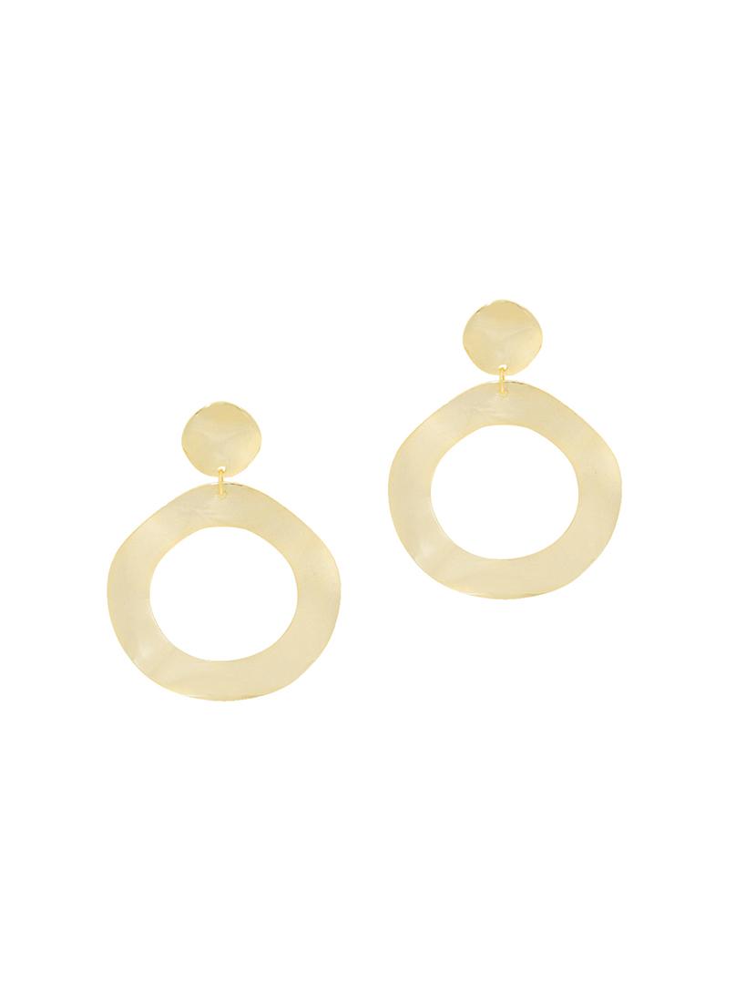 gold brass drop earring - 15933216 - Zoom Image - 1