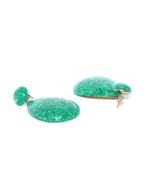 green brass drop earring - 15933225 - Standard Image - 2