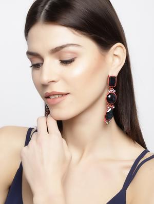 red brass drop earring - 15933230 - Standard Image - 3
