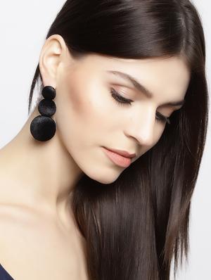 black brass drop earring - 15933233 - Standard Image - 3