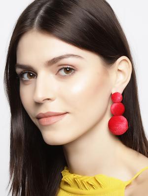 red brass drop earring - 15933234 - Standard Image - 3