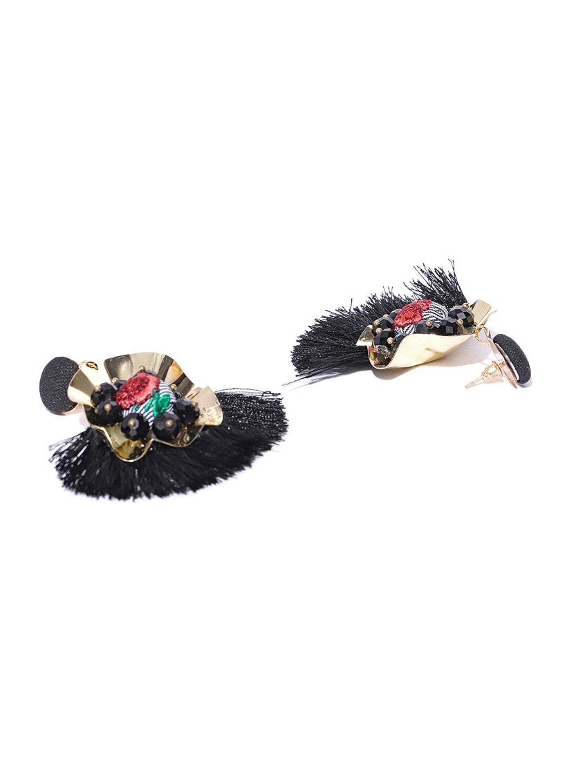black brass drop earring - 15933244 - Zoom Image - 2