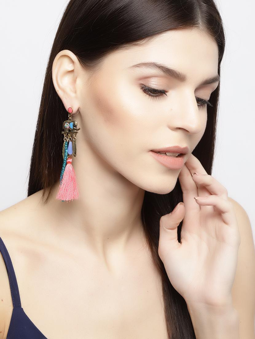 pink drop earring - 15933263 - Zoom Image - 3