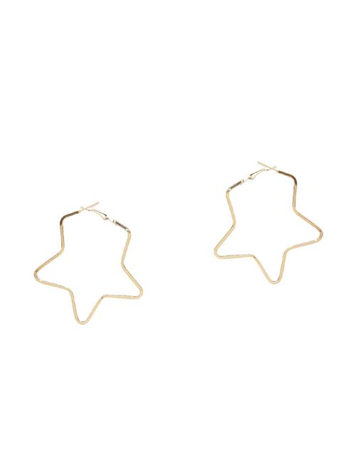 gold brass hoop earring - 15933271 - Standard Image - 1