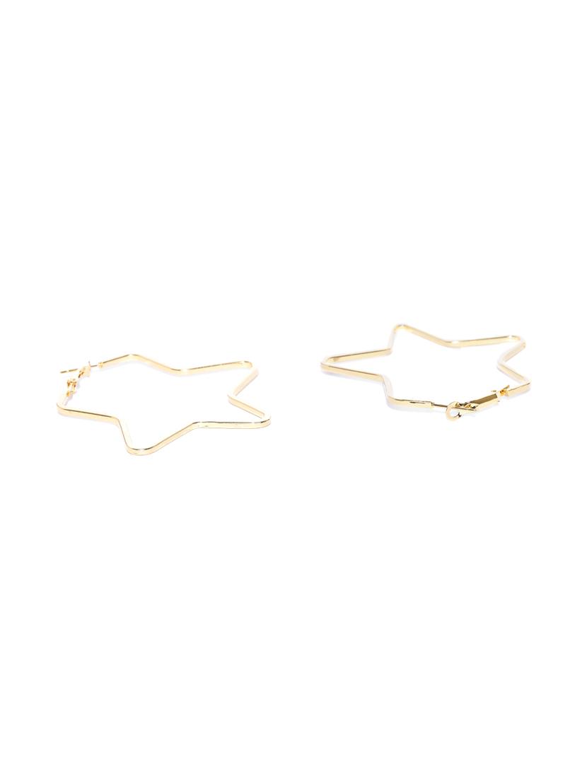 gold brass hoop earring - 15933271 - Zoom Image - 2