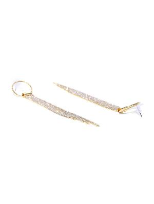 gold brass drop earring - 15933274 - Standard Image - 2