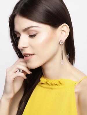 gold drop earring - 15933288 - Standard Image - 3
