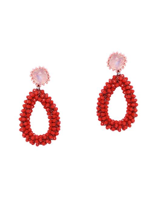 red drop earring - 15933310 - Standard Image - 1