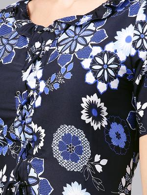 lace up detail floral dress - 15933498 - Standard Image - 4