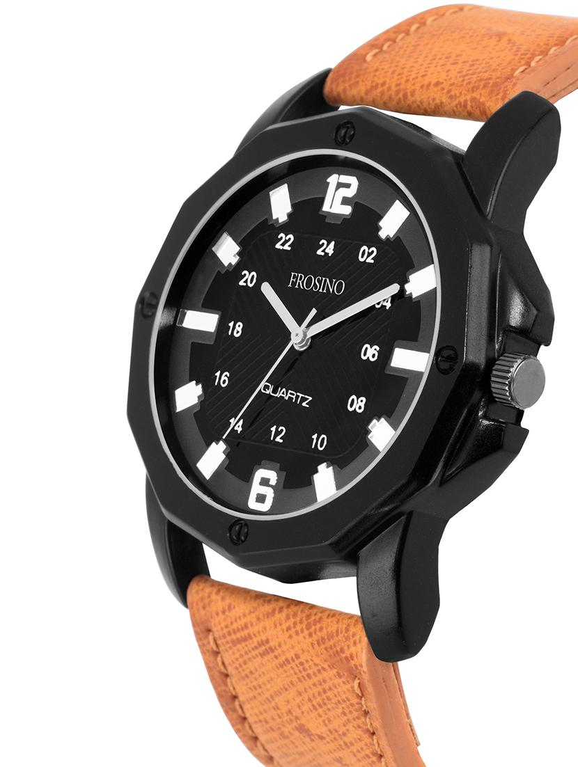 brown frosino mens quartz analog wrist watch - 15933756 - Zoom Image - 2
