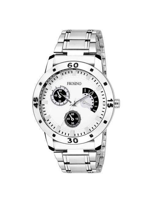 frosino silver dial analogue watch - 15933763 - Standard Image - 1